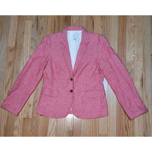 J. Crew Jackets & Blazers - J. Crew Schoolboy Blazer Womens Sz 6 Heather Red Classic Preppy Business Office